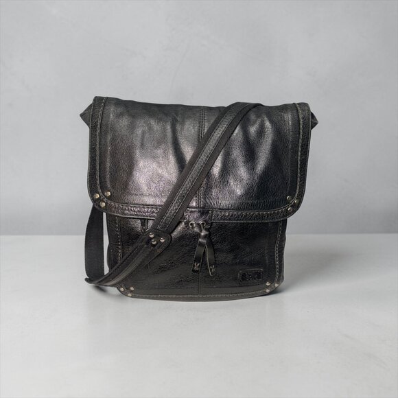 The Sak Handbags - The SAK Ventura Convertible Backpack Black Leather Canvas Crossbody Bag Travel